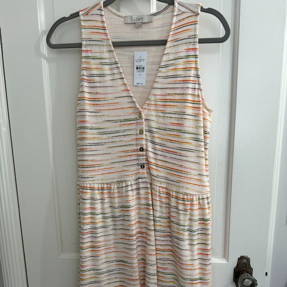 Ann Taylor Loft Ruffle Mid Length Dress - Size XS